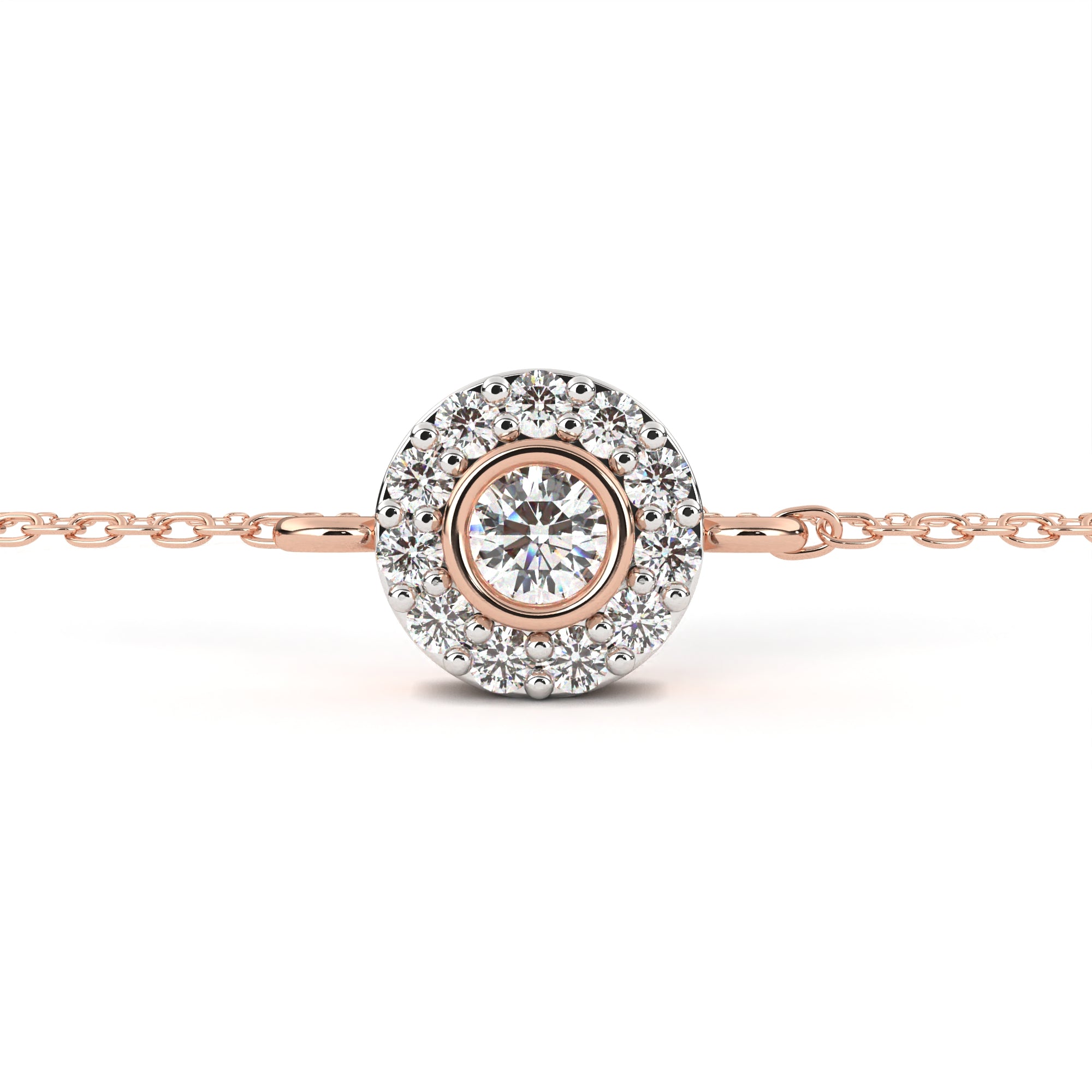 Solitairekart 0.24ct Round Cut Natural Diamond Bracelet-HI Color, VS-SI Clarity